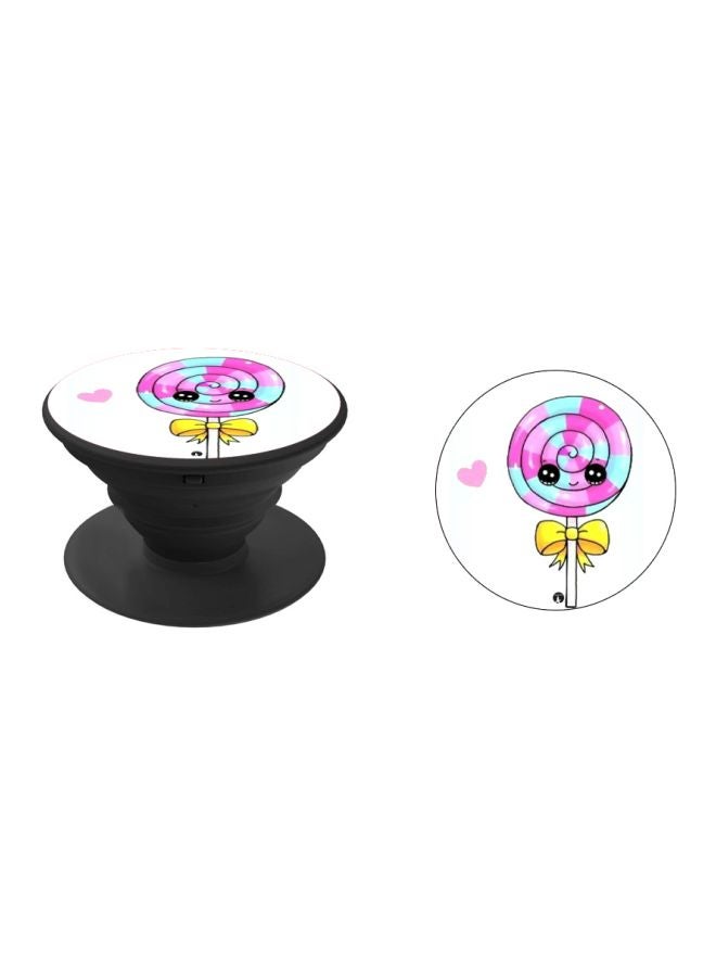 BP Lolipop Printed Pop Socket Phone Holder White/Pink/Black - Image 2