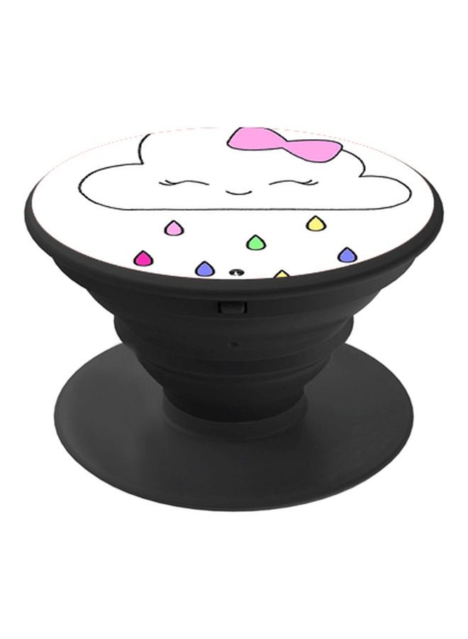 بي بي حامل هاتف بوب سوكيت بطبعة سحابة أبيض/وردي/أسود - Image 1