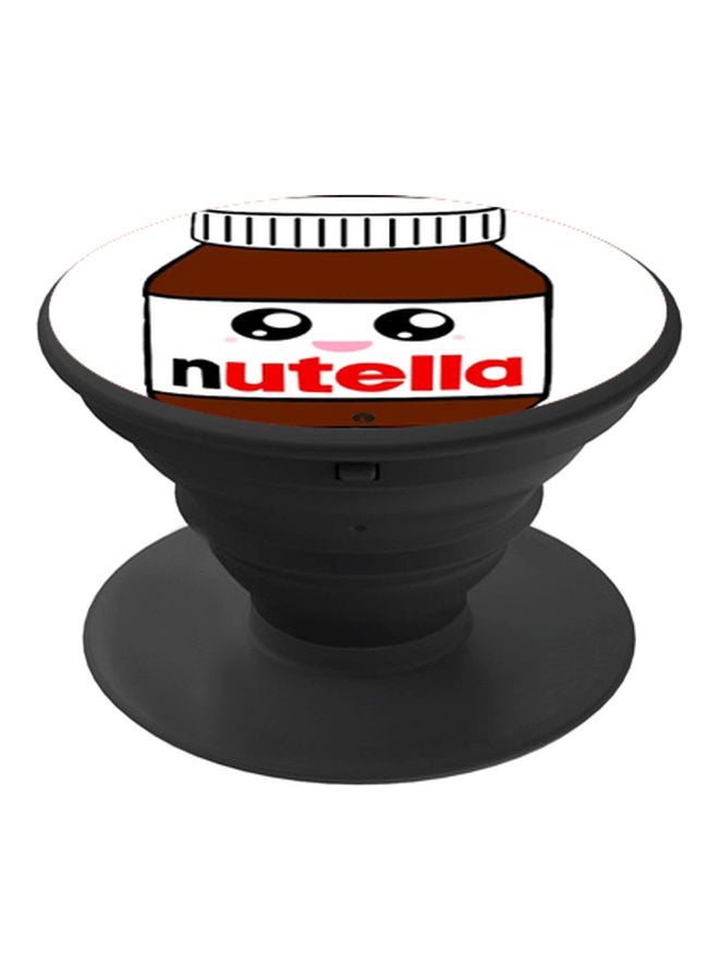 BP Nutella Printed Pop Socket Phone Holder White/Brown/Black - Image 1
