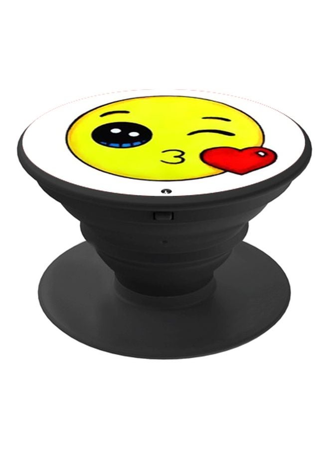 BP Emoji Printed Pop Socket Phone Holder White/Yellow/Black - Image 1
