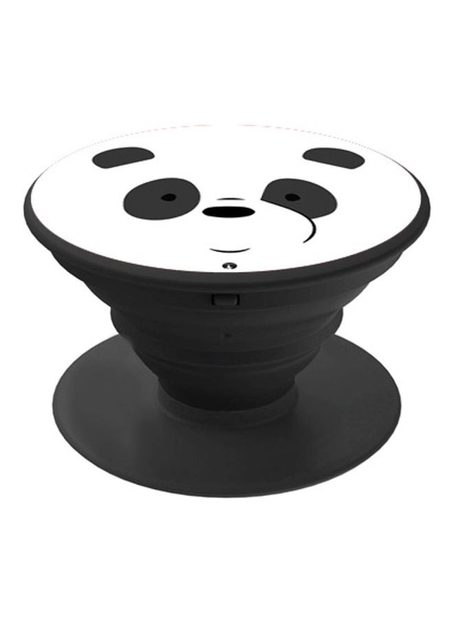 بي بي حامل هاتف بوب سوكيت بطبعة من مسلسل الرسوم المتحركة "We Bare Bear" أبيض/ أسود - Image 1