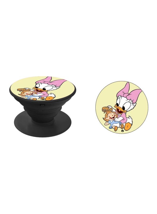 BP Baby Daisy Duck Printed Pop Socket Phone Holder Yellow/White/Black - Image 2