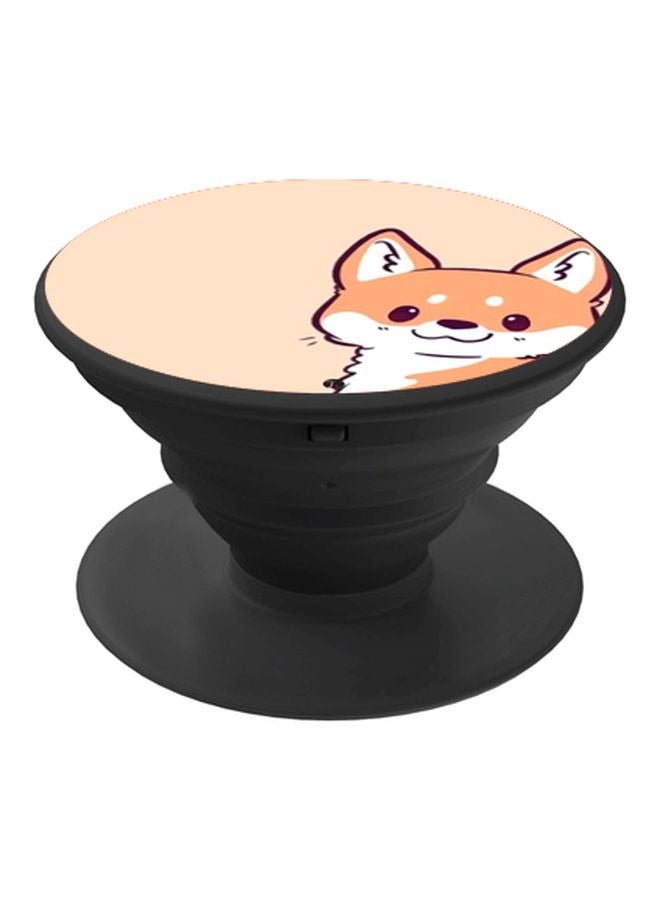 BP Cartoon Printed Pop Socket Phone Holder Beige/White/Black - Image 1