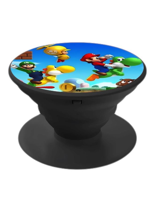 BP Mario Printed Pop Socket Phone Holder Blue/Red/Green - Image 1