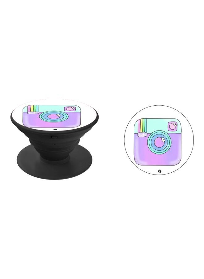 BP Insta Camera Printed Pop Socket Phone Holder Violet/Blue/Black - Image 2