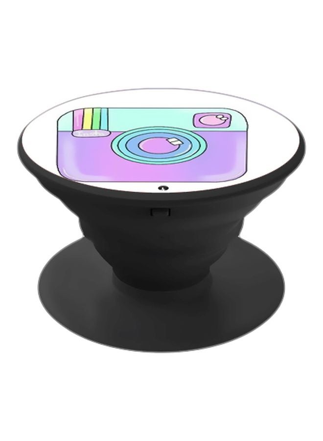 BP Insta Camera Printed Pop Socket Phone Holder Violet/Blue/Black - Image 1