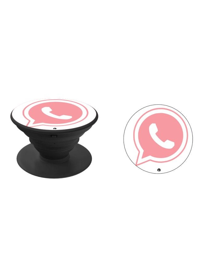 BP Whats App Logo Printed Pop Socket Phone Holder Pink/White/Black  - Image 2