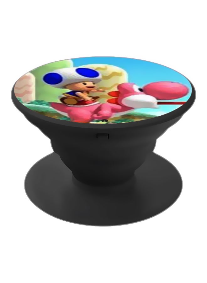 BP Cartoon Printed Pop Socket Phone Holder Pink/White/Black - Image 1