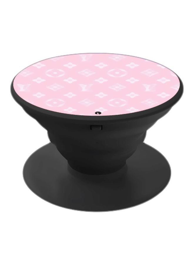 بي بي حامل هاتف منبثق مزين بطبعة وردي / أبيض / أسود - Image 1