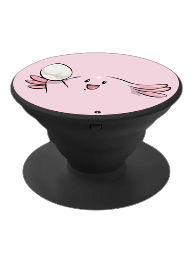 BP Cartoon Printed Pop Socket Phone Holder Pink/White/Black - Image 1