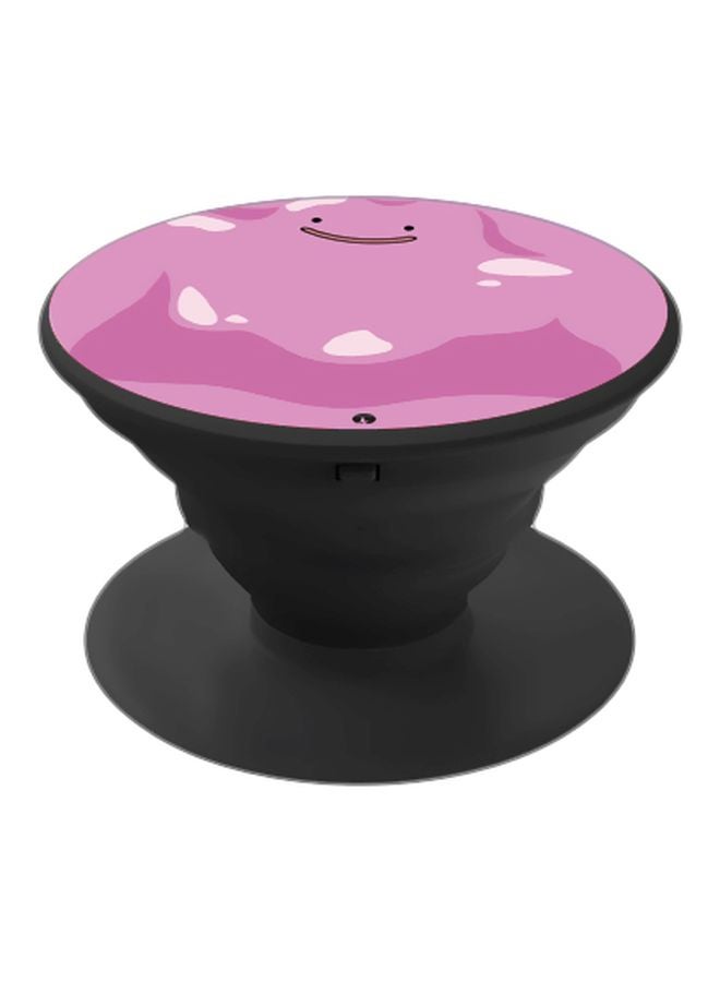 BP Cartoon Printed Pop Socket Phone Holder Pink/Black - Image 1