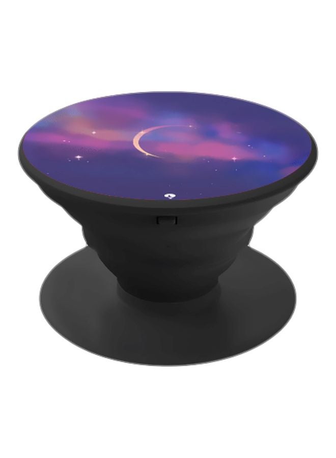 BP Moon Printed Pop Socket Phone Holder Purple/Pink/Black - Image 1