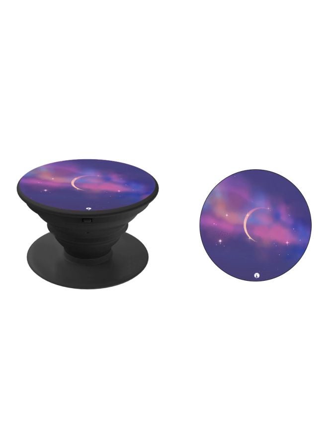 BP Moon Printed Pop Socket Phone Holder Purple/Pink/Black - Image 2