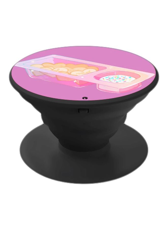 BP Food Tray Graphic Printed Pop Socket Phone Holder Purple/Pink/Black - Image 1