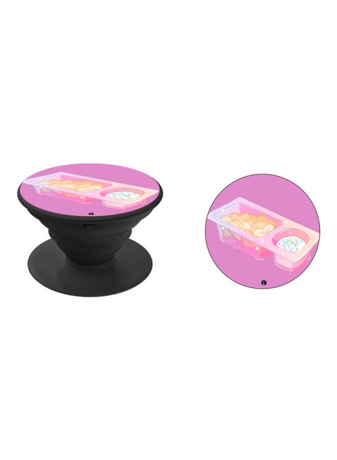 BP Food Tray Graphic Printed Pop Socket Phone Holder Purple/Pink/Black - Image 2