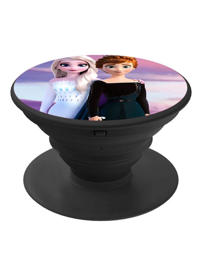 بي بي حامل للهاتف بوب سوكيت مزين بطبعة الأختين من فيلم Frozen أزرق/أخضر داكن/أسود - Image 1