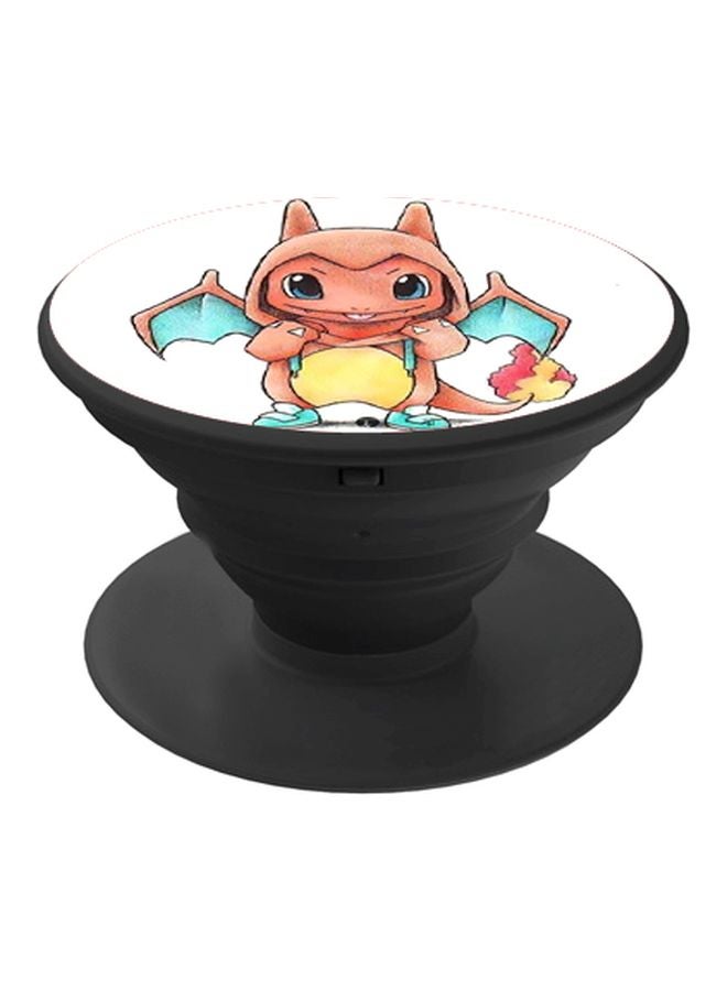 BP Pokemon Charmander Printed Pop Socket Phone Holder White/Orange/Black - Image 1