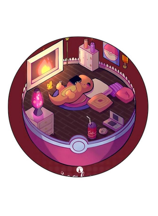 بي بي حامل هاتف بوب سوكيت بطبعة شخصية تشارمندر من مسلسل الرسوم المتحركة "Pokemon" أرجواني/ برتقالي/ أسود - Image 2