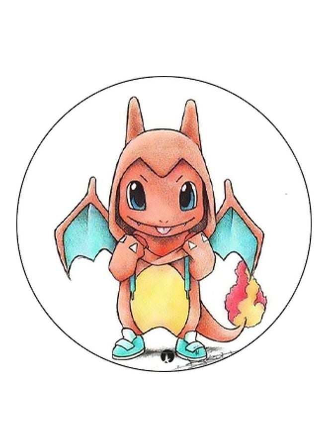 BP Pokemon Charmander Printed Pop Socket Phone Holder White/Orange/Black - Image 2