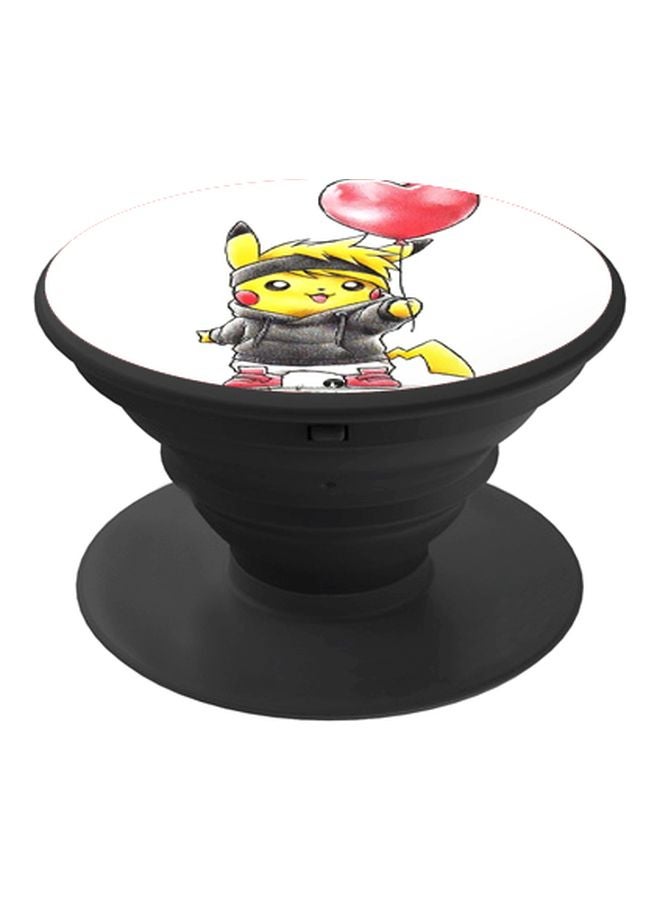 BP Cartoon Printed Pop Socket Phone Holder White/Grey/Black - Image 1