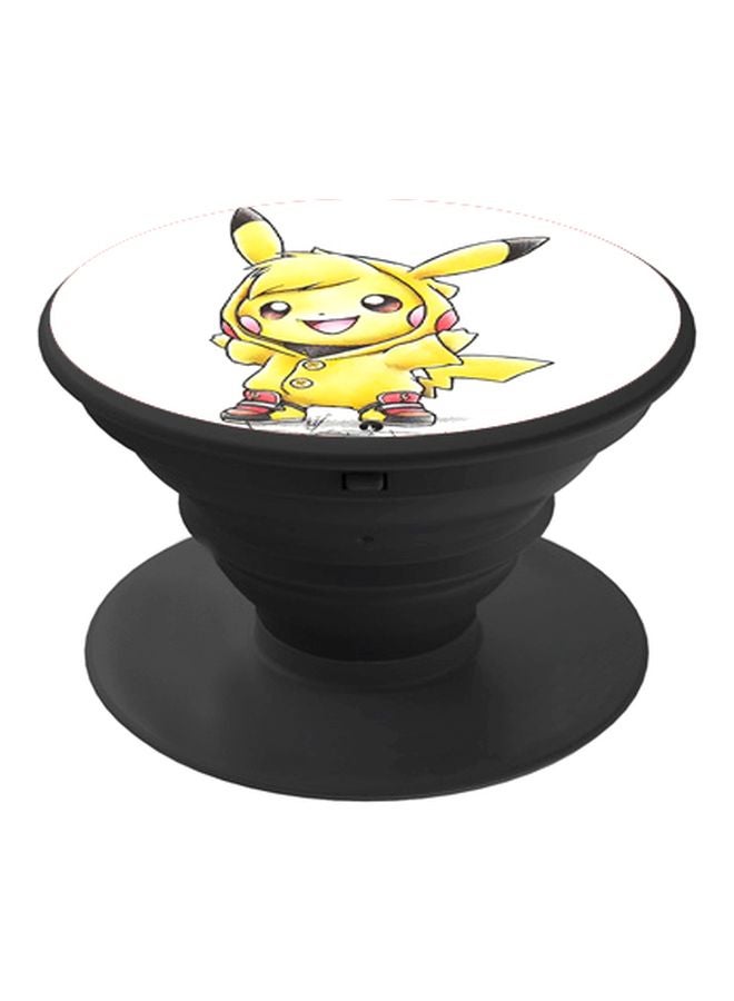 BP Pokemon Jigglypuff Printed Pop Socket Phone Holder White/Yellow/Black - Image 1
