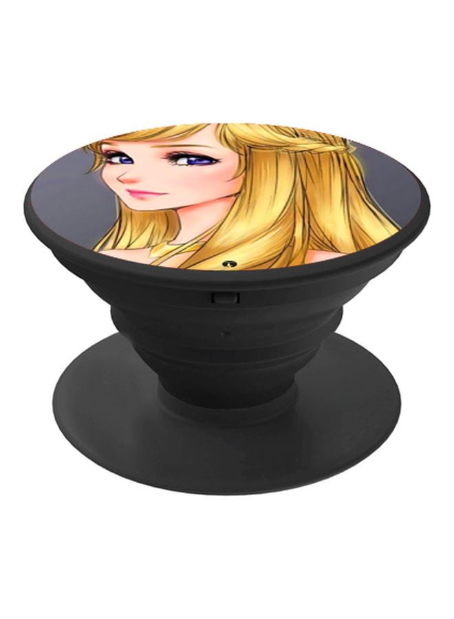 BP Girl Printed Pop Socket Phone Holder Gold/Beige/Black - Image 1