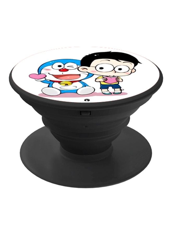 BP Doraemon Printed Pop Socket Phone Holder White/Blue/Black - Image 1
