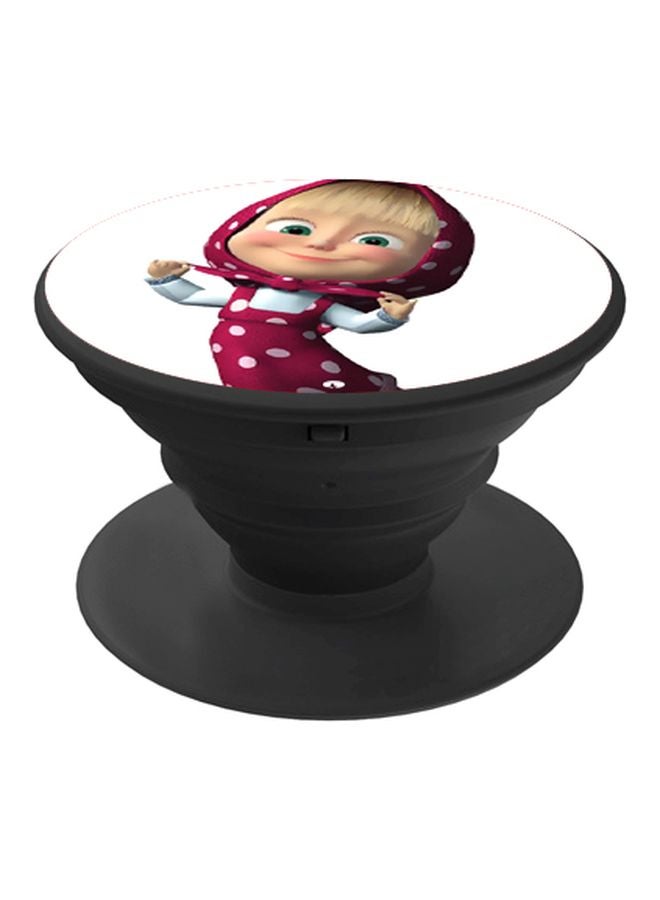 BP Cartoon Printed Pop Socket Phone Holder White/Red/Black - Image 1