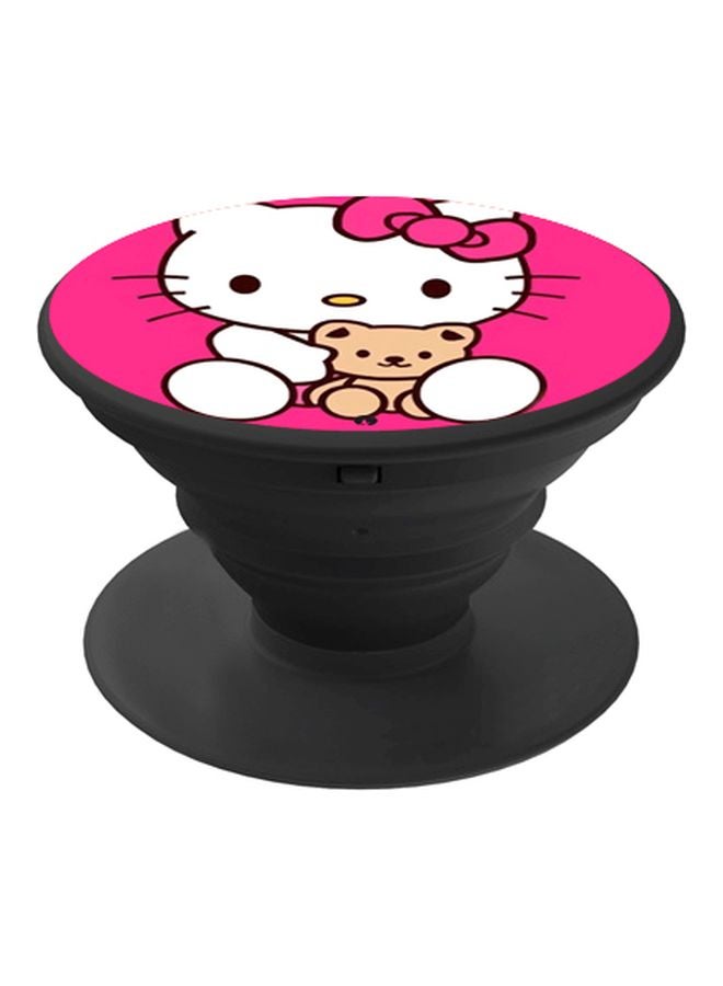 بي بي حامل هاتف بوب سوكيت بطبعة هالو كيتي وردي/ أبيض/ بيج - Image 1