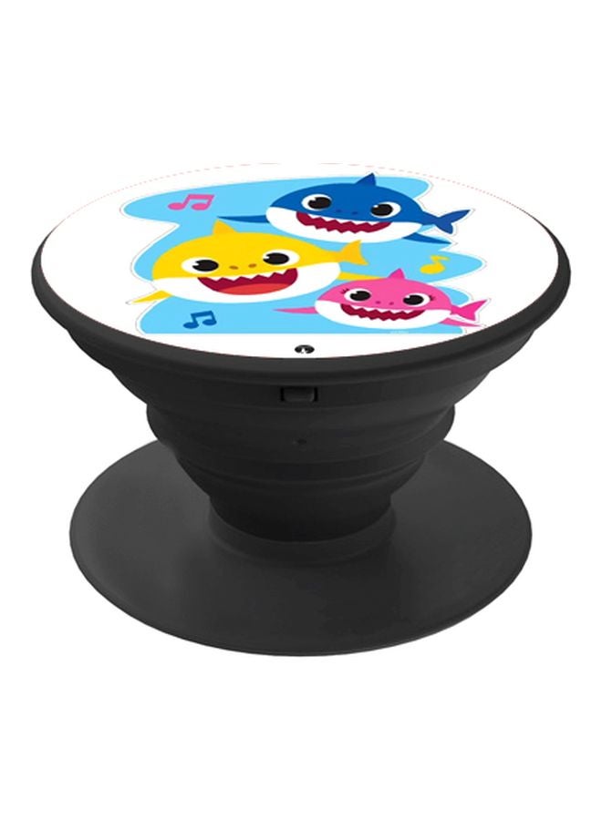 BP Cartoon Printed Pop Socket Phone Holder Blue/White/Yellow - Image 1