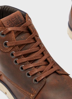 JACK & JONES Lace Up Ankle Boot Brown  - Image 4
