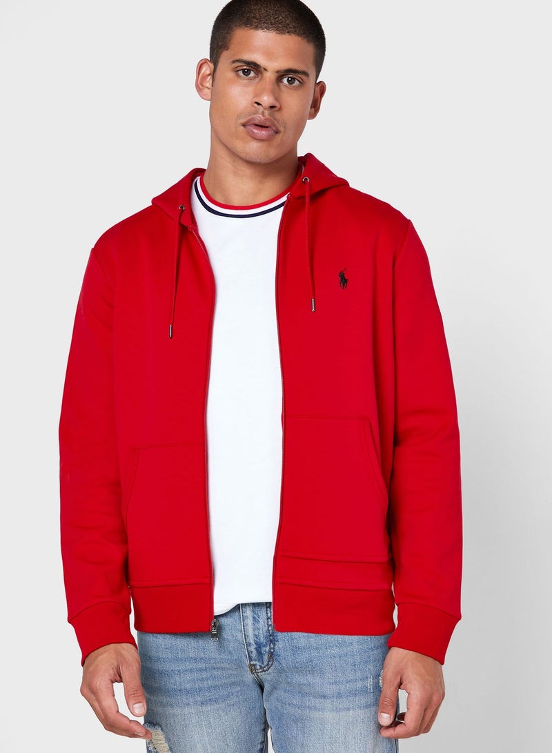 POLO RALPH LAUREN Chest Logo Zip Through Solid Hoodie Red UAE | Dubai, Abu  Dhabi