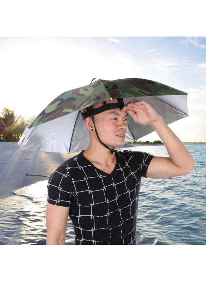 XiuWoo - Portable Umbrella Hat With Elastic Band 25.2inch - Image 1