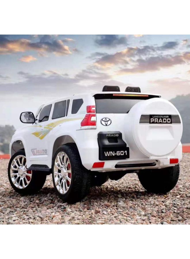 FAMILY CENTER - Children Prado Jeep 12V7x1, 380x4 Motors -29-601Bc White 136x42x80cm - Image 1