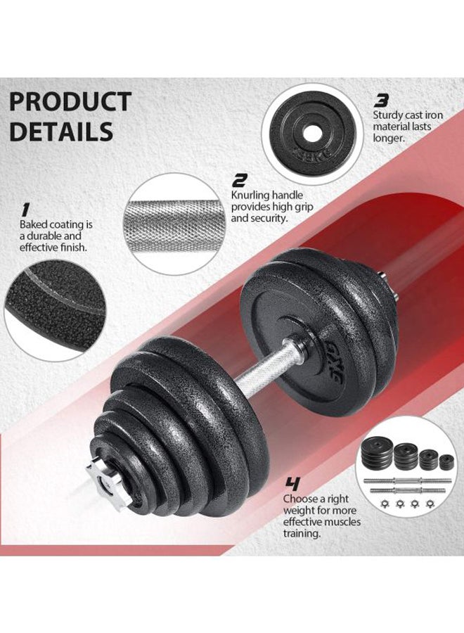 Rock Pow Adjustable Cast Iron Dumbbell Set 20kg  - Image 4
