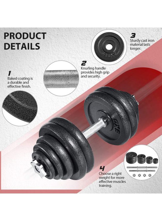Rock Pow - Adjustable Cast Iron Dumbbell Set 15kg - Image 1