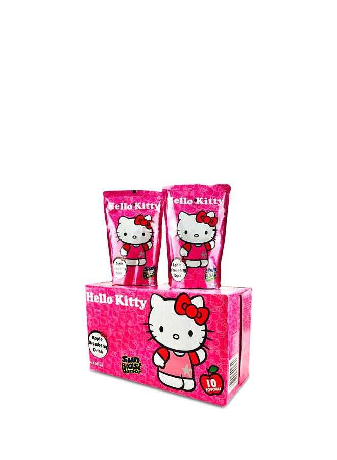 Junior Hello Kitty Apple And Strawberry Juice 200ml pack_of_10