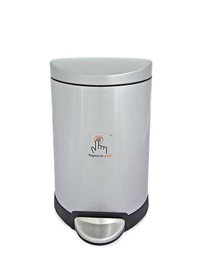 simplehuman Step Trash Can Silver 6Liters