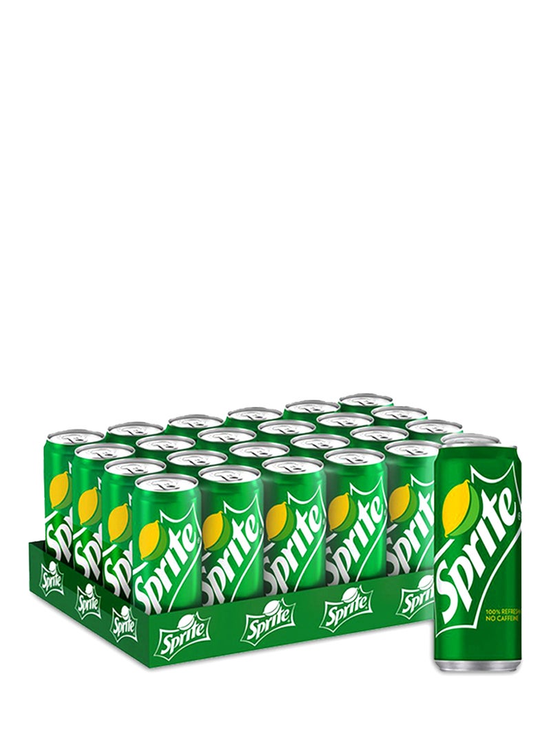 Sprite Regular Carbonated Soft Drink Cans 330ml Pack of 24 - Image 1