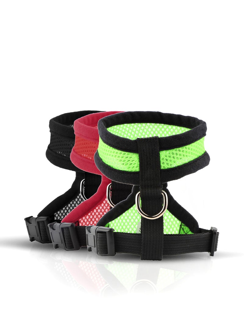 OUTAD Breathable Harness Collar Leash Strap Red Myard - Image 1