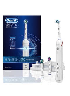 Oral-B Smart 4 Rechargeable Tooth Brush With Bluetooth Connectivity White  - Image 1