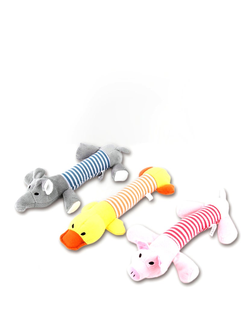 أوتاد دمية محشوة للمضغ تُصدر صريراً رمادي/أزرق/أبيض 250x30x110مم - Image 1