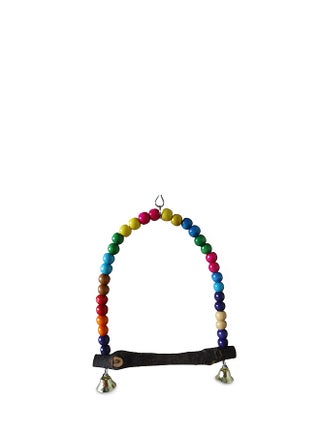 Parrot And Swivel Ladder Swing Station Bird Stand Bar Multicolour - v1602517907/N13246374A_1