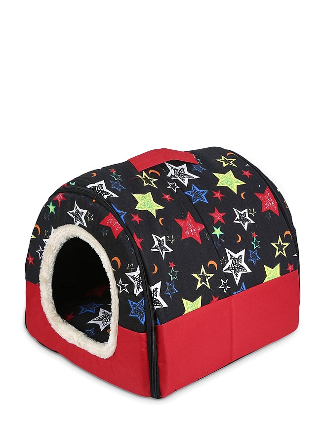 OUTAD Foldable Multifunctional Pet House Red/Black Myard - Image 1