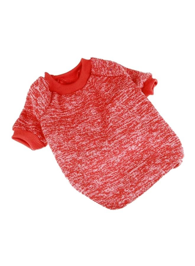 OUTAD Casual Winter Sweater With Hoodie Red S - Image 1