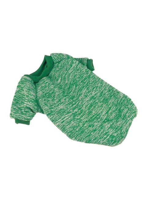 Two Feet Design Jacket With Hoodie Green M