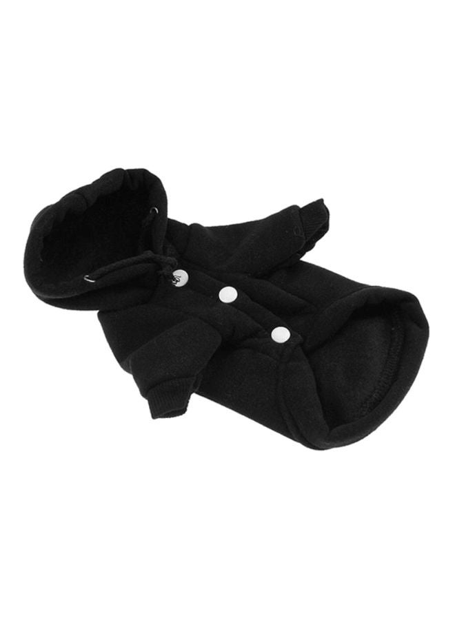 OUTAD Winter Soft Coat With Hoodie Black M  - Image 1