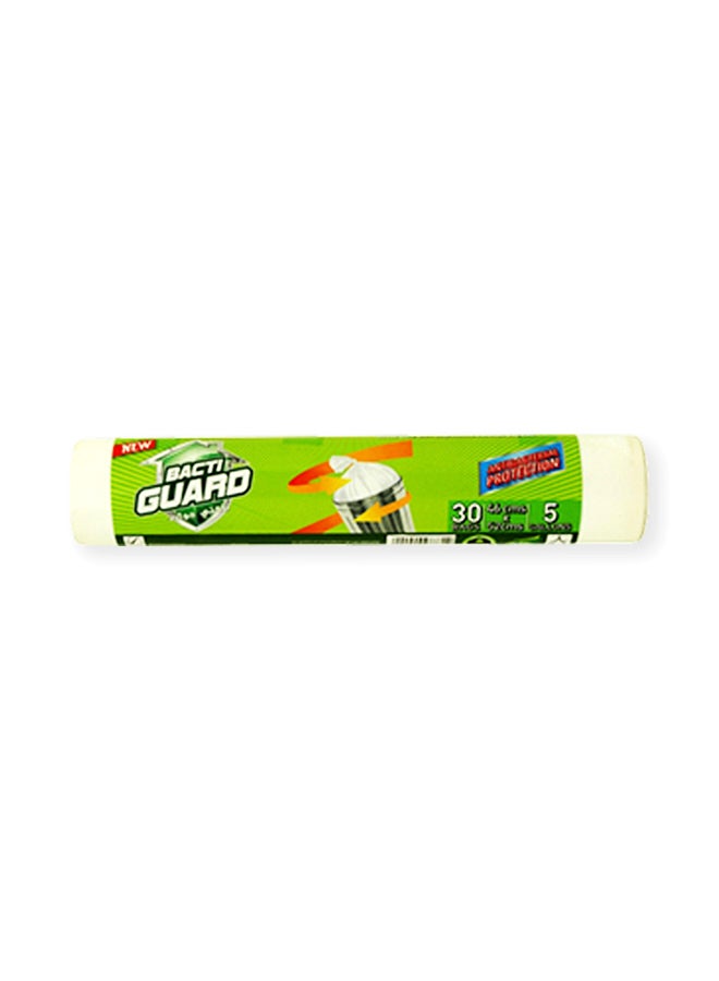 BACTIGUARD 30-Piece Garbage Bags White 46x52cm  - Image 1