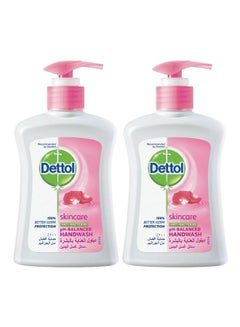 Dettol Pack Of 2 Skincare Anti-Bacterial Ph-Balanced Handwash Set 2x200ml  - Image 1