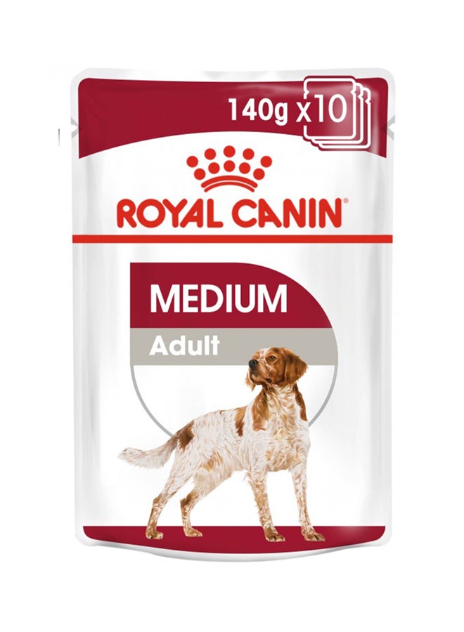 ROYAL CANIN Health Nutrition Medium Adult Wet Food Pouches 140g Pack Of 10  - Image 1